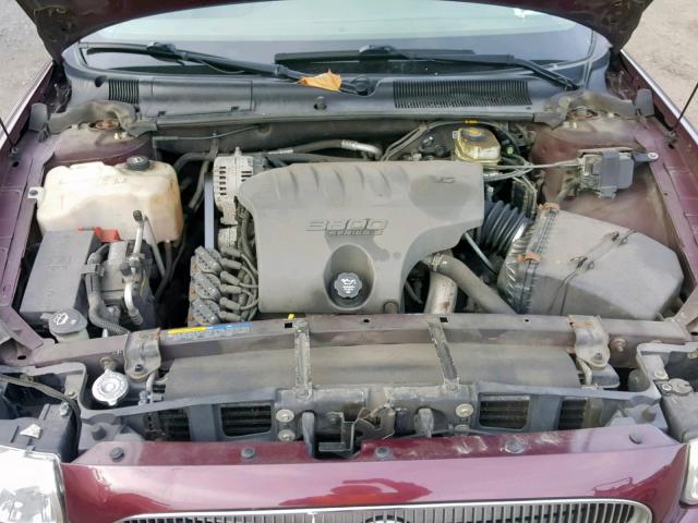 1G4HP54K434131481 - 2003 BUICK LESABRE CU MAROON photo 7