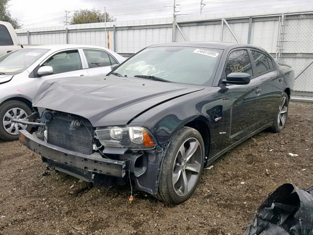 2C3CDXHG5EH257772 - 2014 DODGE CHARGER SX BLACK photo 2