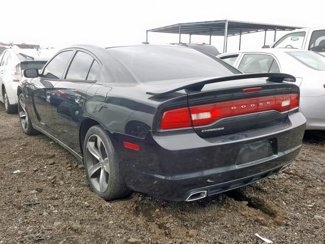 2C3CDXHG5EH257772 - 2014 DODGE CHARGER SX BLACK photo 3