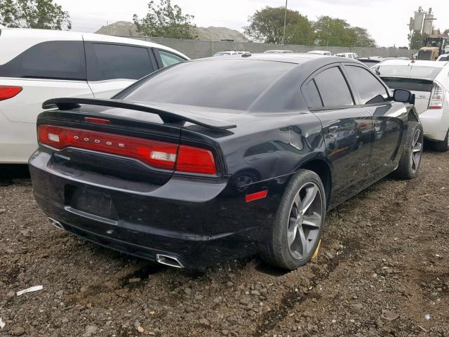 2C3CDXHG5EH257772 - 2014 DODGE CHARGER SX BLACK photo 4