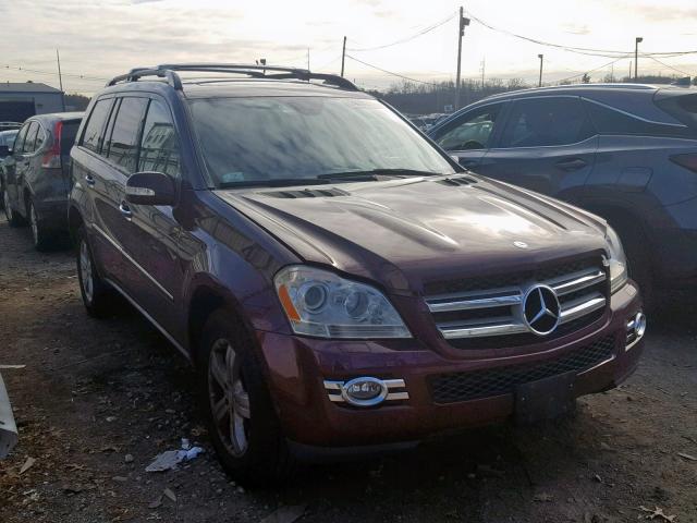 4JGBF71E77A170494 - 2007 MERCEDES-BENZ GL 450 4MA BURGUNDY photo 1