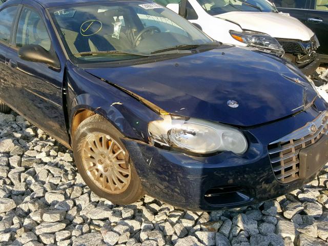 1C3EL46X45N555640 - 2005 CHRYSLER SEBRING BLUE photo 9