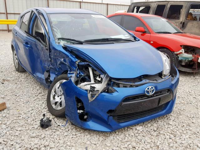 JTDKDTB38F1110996 - 2015 TOYOTA PRIUS C BLUE photo 1