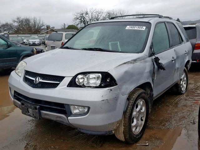 2HNYD18632H547603 - 2002 ACURA MDX TOURIN SILVER photo 2