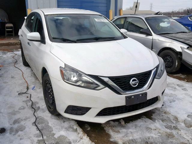 3N1AB7AP9GL659309 - 2016 NISSAN SENTRA S WHITE photo 1