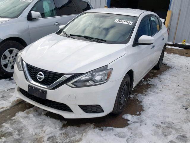 3N1AB7AP9GL659309 - 2016 NISSAN SENTRA S WHITE photo 2