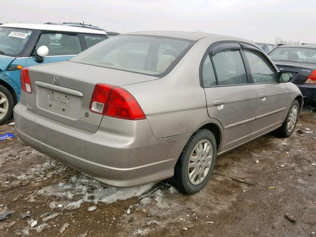 1HGES16574L019286 - 2004 HONDA CIVIC BEIGE photo 4