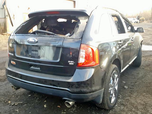 2FMDK4JC2CBA35729 - 2012 FORD EDGE SEL BLACK photo 4