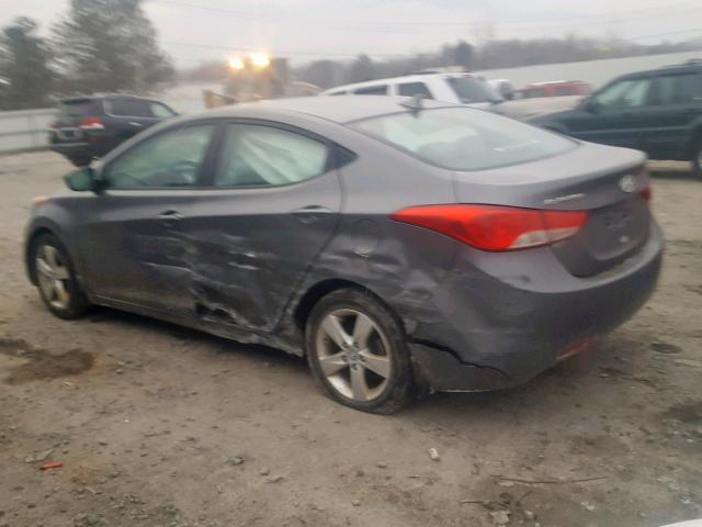 5NPDH4AE3DH200293 - 2013 HYUNDAI ELANTRA GL GRAY photo 3