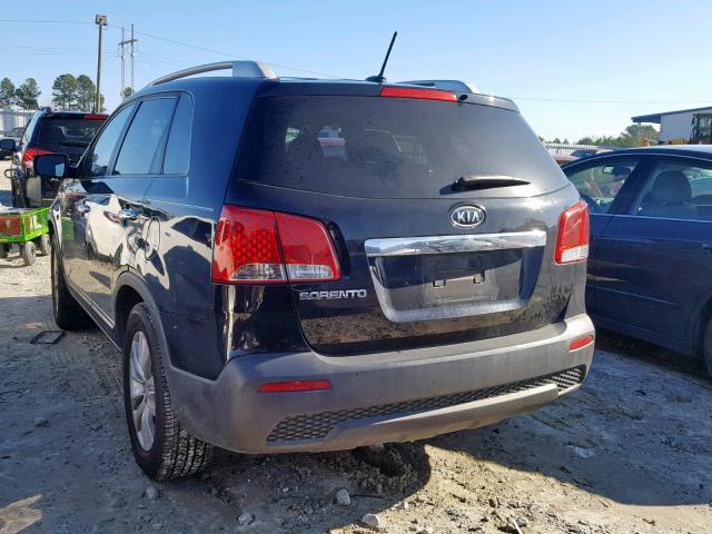 5XYKT4A29BG064946 - 2011 KIA SORENTO BA BLACK photo 3