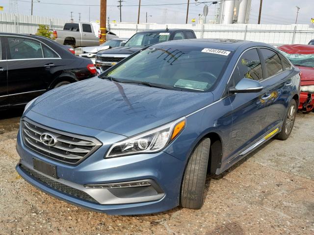 5NPE34AF6HH442867 - 2017 HYUNDAI SONATA SPO TEAL photo 2