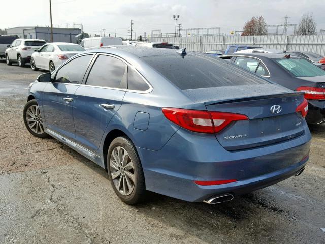 5NPE34AF6HH442867 - 2017 HYUNDAI SONATA SPO TEAL photo 3