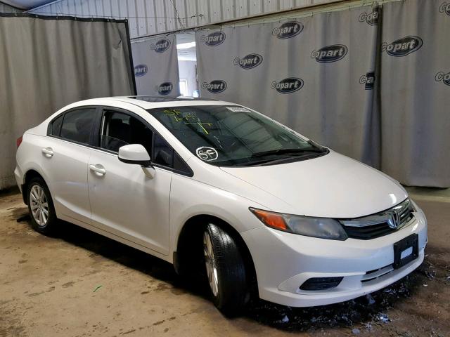 19XFB2F93CE010698 - 2012 HONDA CIVIC EXL WHITE photo 1