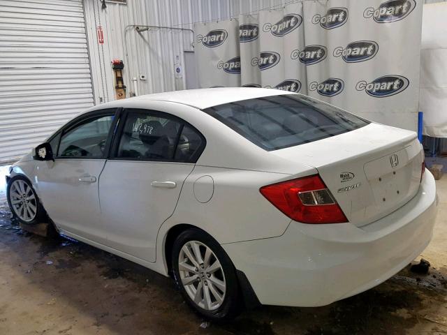 19XFB2F93CE010698 - 2012 HONDA CIVIC EXL WHITE photo 3