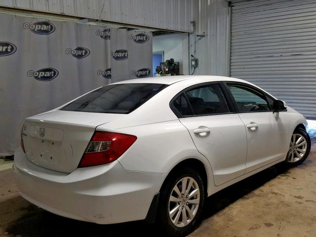 19XFB2F93CE010698 - 2012 HONDA CIVIC EXL WHITE photo 4