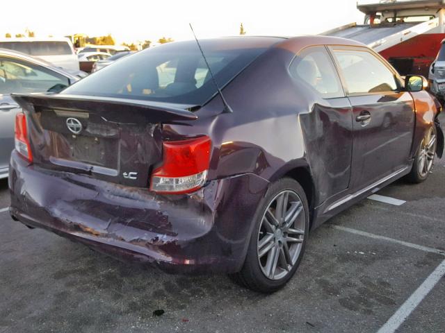 JTKJF5C74B3012140 - 2011 TOYOTA SCION TC 勃艮第红 照片 4