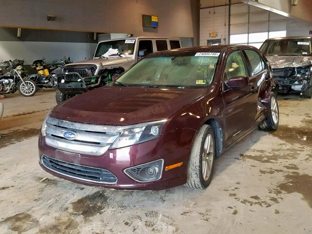 3FAHP0JGXCR255162 - 2012 FORD FUSION SEL MAROON photo 2