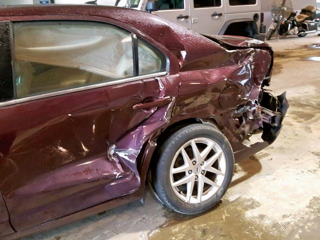 3FAHP0JGXCR255162 - 2012 FORD FUSION SEL MAROON photo 9