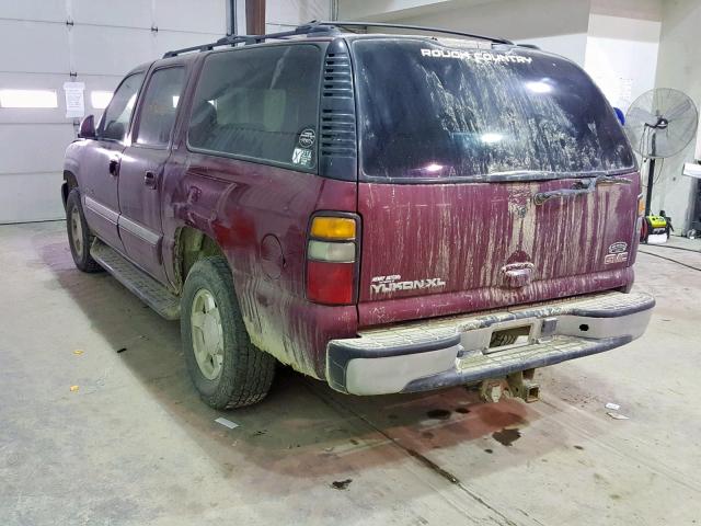 1GKFK16Z34J240177 - 2004 GMC YUKON XL K MAROON photo 3