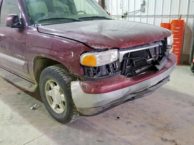 1GKFK16Z34J240177 - 2004 GMC YUKON XL K MAROON photo 9