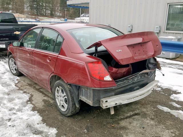 1G8AJ52F85Z180292 - 2005 SATURN ION LEVEL MAROON photo 3