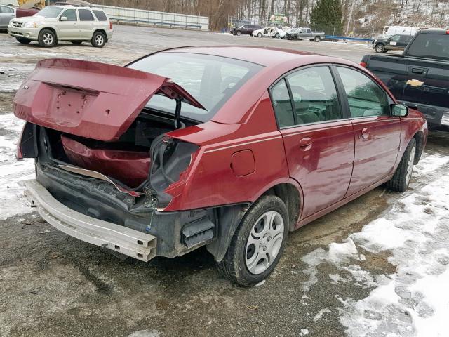 1G8AJ52F85Z180292 - 2005 SATURN ION LEVEL MAROON photo 4