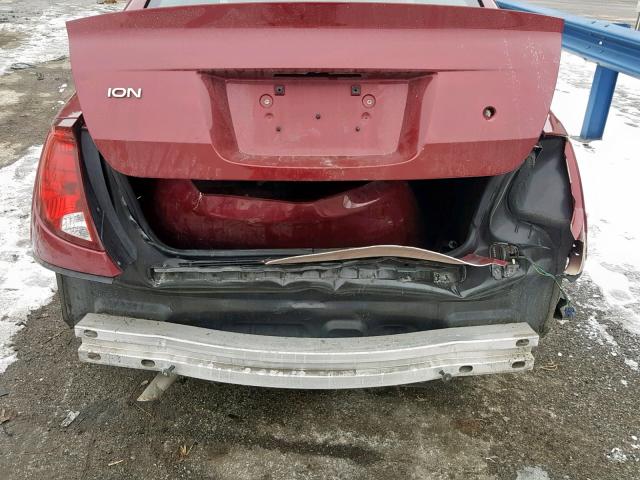 1G8AJ52F85Z180292 - 2005 SATURN ION LEVEL MAROON photo 9