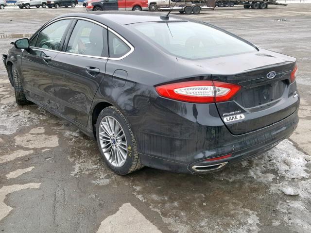 3FA6P0H90DR126850 - 2013 FORD FUSION SE BLACK photo 3