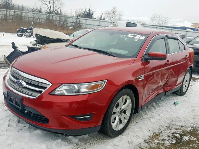 1FAHP2EW7CG106129 - 2012 FORD TAURUS SEL RED photo 2