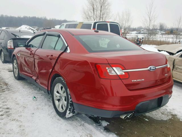 1FAHP2EW7CG106129 - 2012 FORD TAURUS SEL RED photo 3