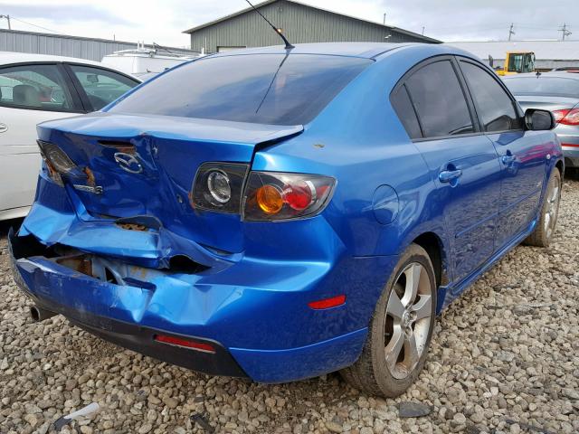 JM1BK323561497108 - 2006 MAZDA 3 S BLUE photo 4