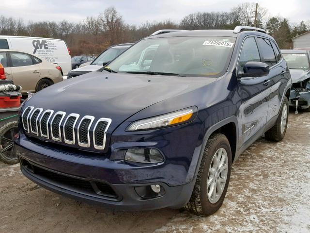 1C4PJMCB3EW175539 - 2014 JEEP CHEROKEE L BLUE photo 2