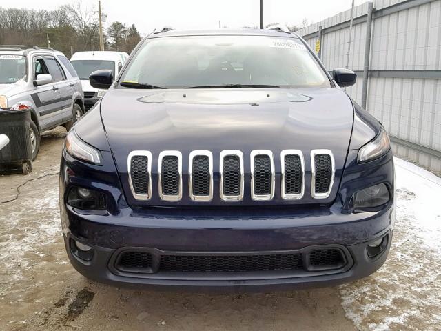 1C4PJMCB3EW175539 - 2014 JEEP CHEROKEE L BLUE photo 9