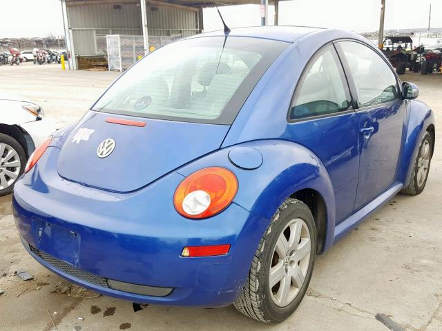 3VWRW31C77M511693 - 2007 VOLKSWAGEN NEW BEETLE BLUE photo 4