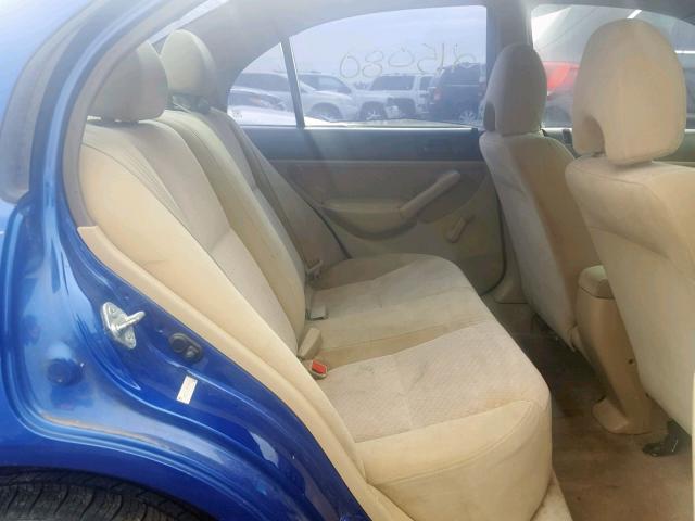 1HGES16314L008427 - 2004 HONDA CIVIC DX V BLUE photo 6