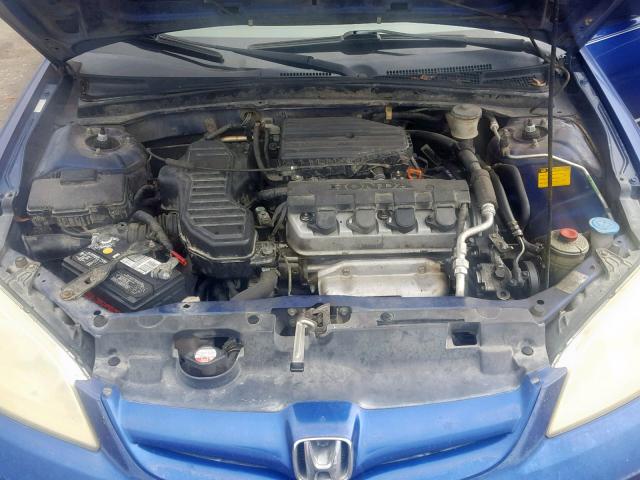 1HGES16314L008427 - 2004 HONDA CIVIC DX V BLUE photo 7