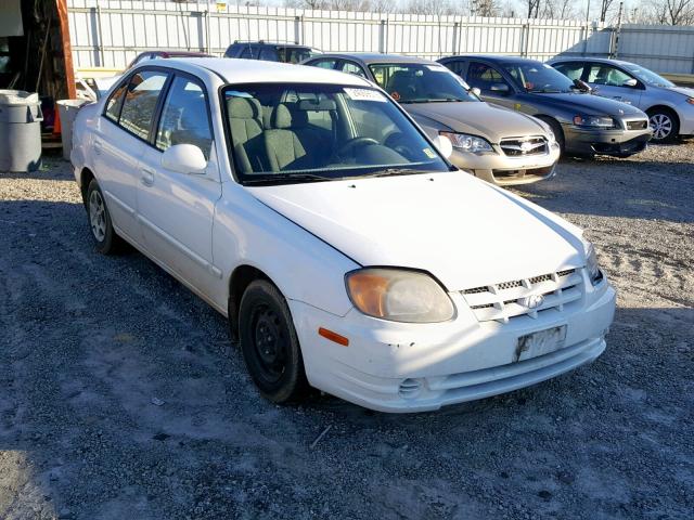 KMHCG45CX5U613306 - 2005 HYUNDAI ACCENT GL WHITE photo 1