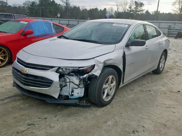 1G1ZB5ST3JF170236 - 2018 CHEVROLET MALIBU LS SILVER photo 2