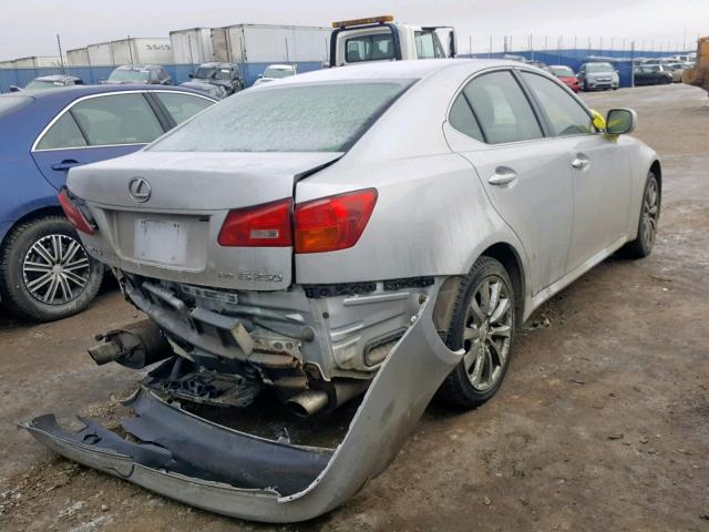 JTHCK262462007881 - 2006 LEXUS IS 250 SILVER photo 4