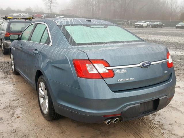 1FAHP2EW7AG149060 - 2010 FORD TAURUS SEL BLUE photo 3