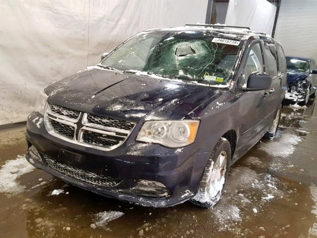 2D4RN3DGXBR617435 - 2011 DODGE GRAND CARA BLACK photo 2