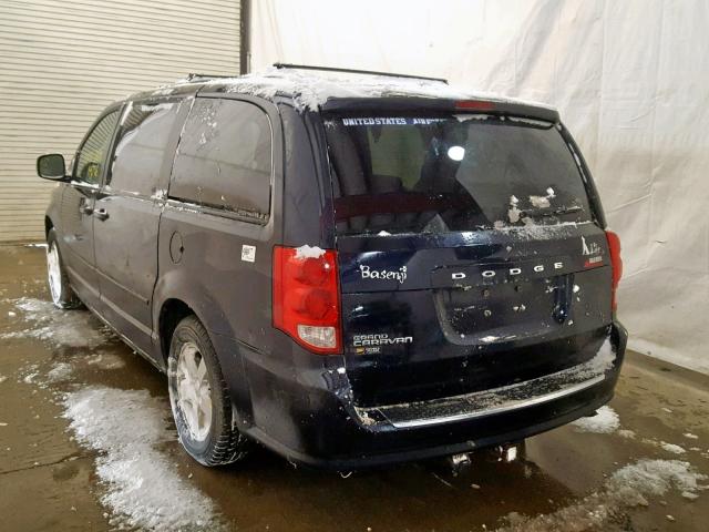 2D4RN3DGXBR617435 - 2011 DODGE GRAND CARA BLACK photo 3