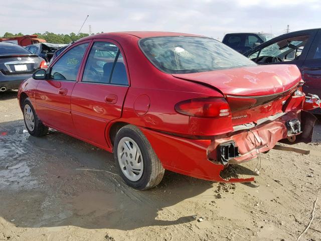 3FAFP13PX2R128680 - 2002 FORD ESCORT RED photo 3