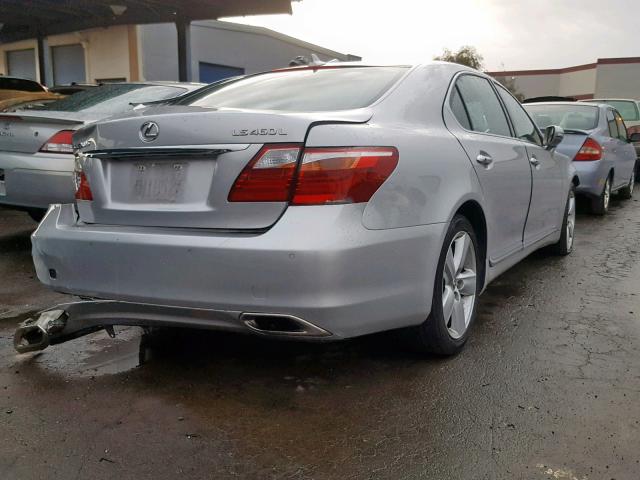 JTHGL1EF8A5039687 - 2010 LEXUS LS 460L SILVER photo 4