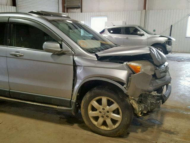 JHLRE38748C040154 - 2008 HONDA CR-V EXL SILVER photo 9