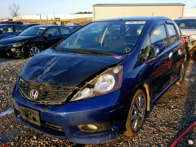 JHMGE8H54DC075415 - 2013 HONDA FIT SPORT BLUE photo 2