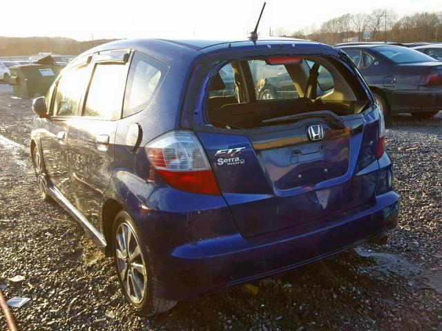 JHMGE8H54DC075415 - 2013 HONDA FIT SPORT BLUE photo 3