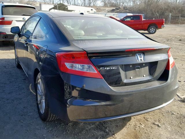 2HGFG3B18CH533194 - 2012 HONDA CIVIC EXL BLACK photo 3