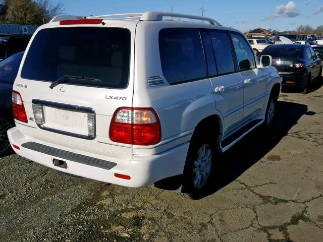 JTJHT00W543548074 - 2004 LEXUS LX 470 WHITE photo 4