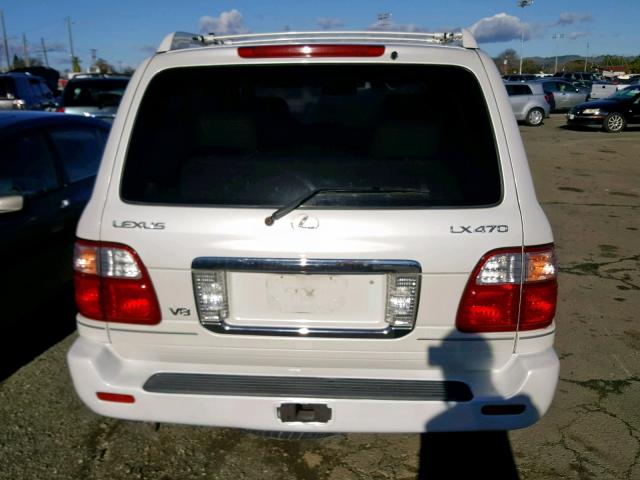 JTJHT00W543548074 - 2004 LEXUS LX 470 WHITE photo 9